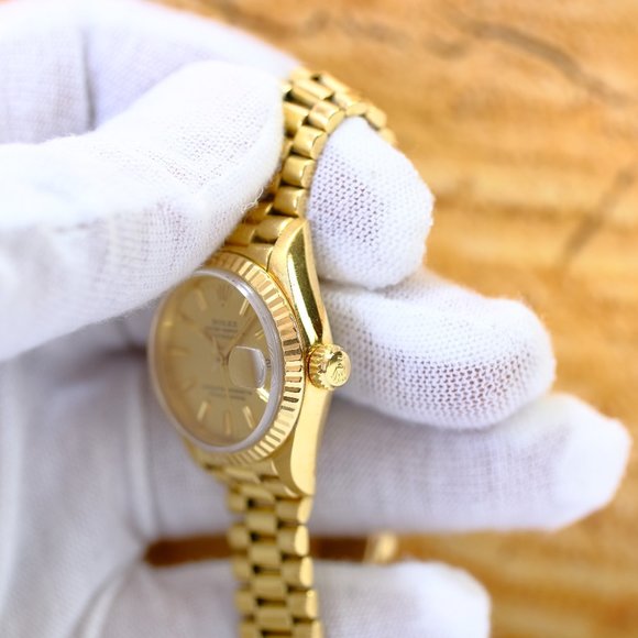 Rolex Datejust 18K Gold Presidential 26mm Watch - Picture 5 of 6
